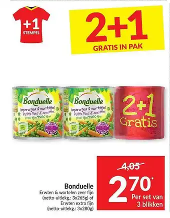 Intermarché Bonduelle Erwten & Wortelen Zeer Fijn aanbieding
