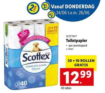 Lidl Scottex Toiletpapier aanbieding