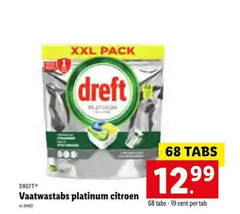 Lidl Dreft Vaatwastabs Platinum Citroen aanbieding
