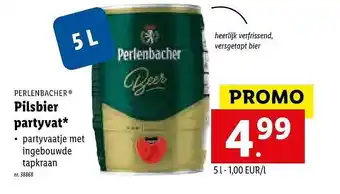 Lidl Perlenbacher Pilsbier Partyvat aanbieding