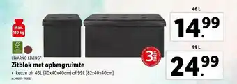 Lidl Livarno Living Zitblok Met Opbergruimte aanbieding