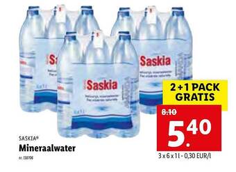 Lidl Saskia Mineraalwater aanbieding