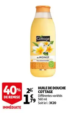 Auchan Huile De Douche Cottage aanbieding