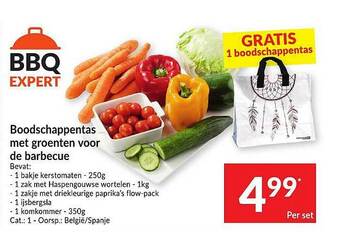 Intermarché Boodschappentas Met Groenten Voor De Barbecue aanbieding