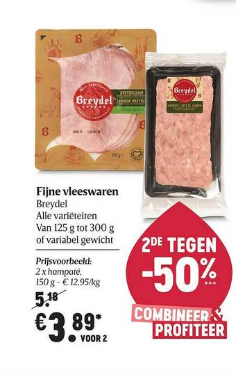 Delhaize Fijne Vleeswaren Breydel aanbieding