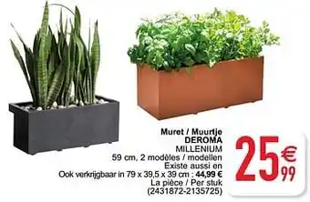 Cora Muret - muurtje deroma millenium aanbieding