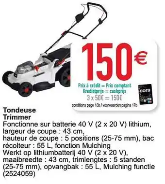 Cora X-performer tondeuse trimmer aanbieding