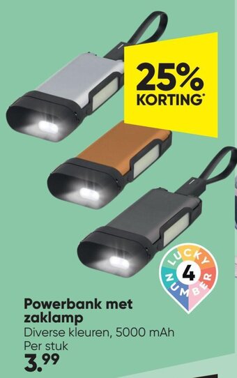 Powerbank met zaklamp