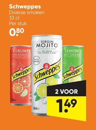 Big Bazar Schweppes aanbieding