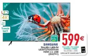 Cora Samsung tv-led - led-tv ue55tu7020wxxn HDMI x 2 USB aanbieding