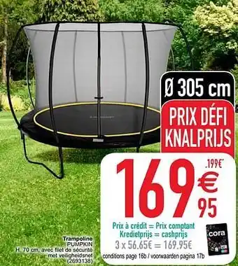 Cora Trampoline pumpkin 305cm aanbieding