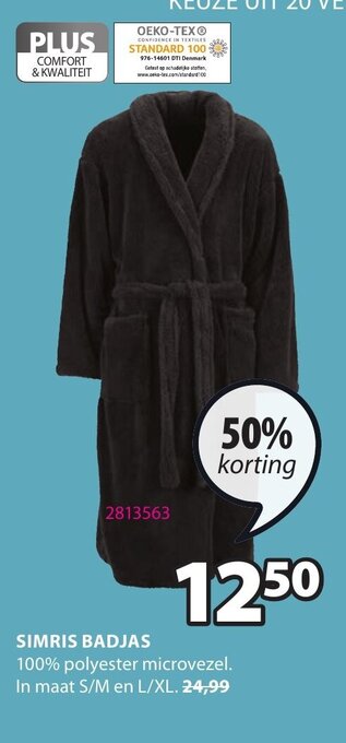 Jysk Simris Badjas aanbieding
