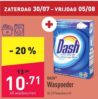 ALDI Dash waspoeder aanbieding