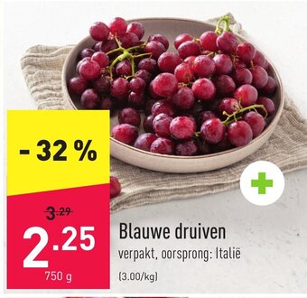 ALDI Blauwe druiven 750g aanbieding