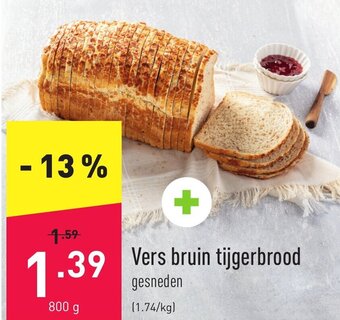 ALDI Vers bruin tijgerbrood 800g aanbieding