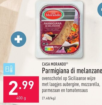 ALDI Casa morando parmigiana di melanzane 400g aanbieding