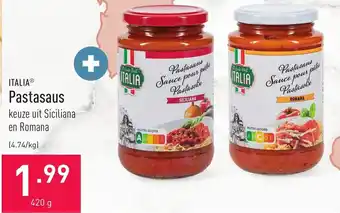 ALDI Italia pastasaus 420g aanbieding