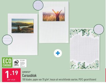 ALDI Expertiz cursusblok aanbieding