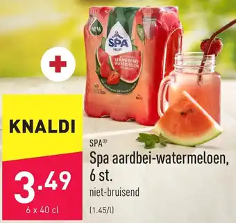 ALDI Spa aardbei-watermeloen, 6 st. 6 x 40cl aanbieding