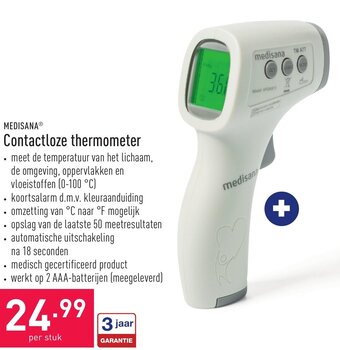 ALDI Medisana contactloze thermometer aanbieding
