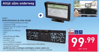 ALDI Maginon achteruitrijcamera op zonne-energie aanbieding