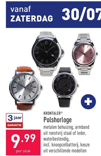 ALDI Krontaler polshorloge aanbieding