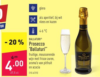 ALDI Prosecco ballaturi aanbieding