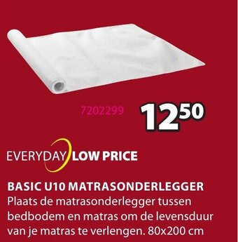 Jysk Basic U10 Matrasonderlegger 80x200 cm aanbieding