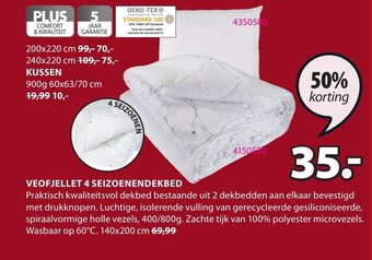 Jysk Veofjellet 4 Seizoenendekbed 140x200 cm aanbieding