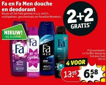 Kruidvat Fa men deospray extreme cool aanbieding
