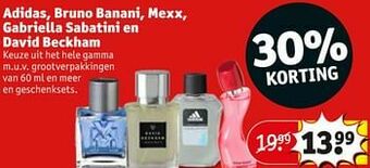 Adidas bruno banani mexx gabriella sabatini en david beckham