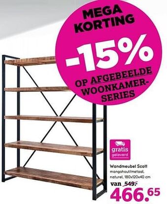 Leen Bakker Wandmeubel scott aanbieding