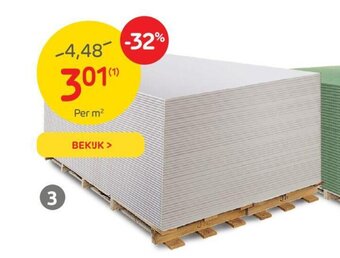 Brico Gipsplaat 120 x 260 cm aanbieding