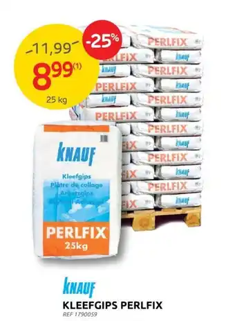 Brico Knauf kleefgips perlfix 25kg aanbieding