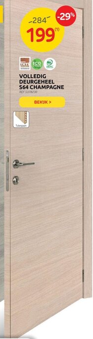 Volledig deurgeheel s64 champagne