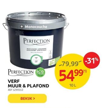 Brico Perfection verf muur & plafond 10L aanbieding