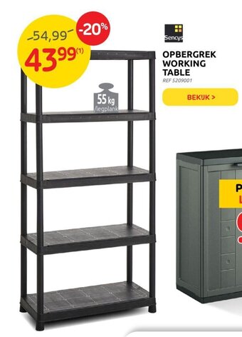 Brico Opbergrek working table aanbieding