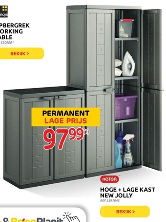 Brico Hoge + lage kast new jolly aanbieding