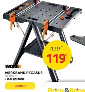 Brico Worx werkbank pegasus aanbieding