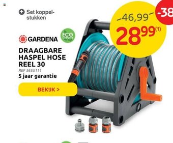 Brico Gardena draagbare haspel hose reel 30 aanbieding