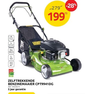 Brico Zelftrekkende benzinemaaier cpt9941dg aanbieding
