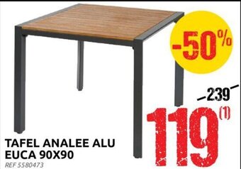 Brico Tafel analee alu euca 90x90 aanbieding