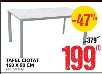 Brico Tafel ciotat 160 x 90 cm aanbieding