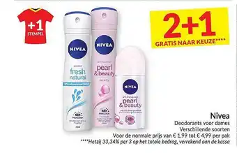 Intermarché Nivea Deodorants Voor Dames aanbieding