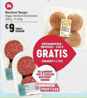 Delhaize Butchers' Burger aanbieding