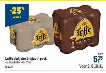 Makro Leffe Abdijbier Blikjes In Pack aanbieding