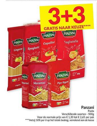 Intermarché Panzani Pasta 500g aanbieding