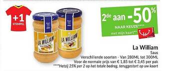 Intermarché La William Saus aanbieding