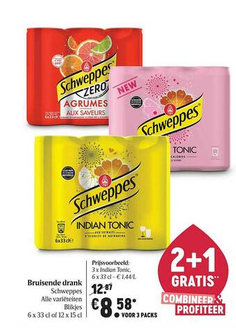 Delhaize Bruisende Drank Schweppes aanbieding
