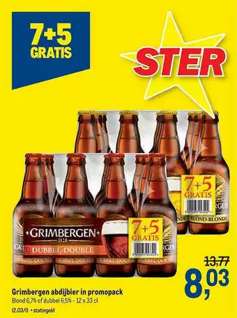 Makro Grimbergen Abdijbier In Promopack aanbieding
